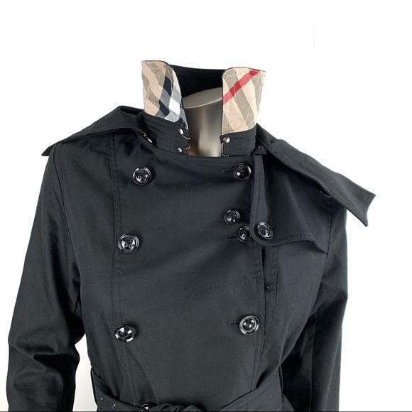 AUTHENTIC Burberry Detachable Hood Trench Coat Petite Adult - Picture 5 of 8